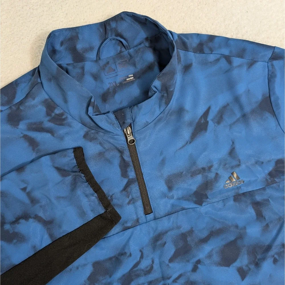 Adidas Men's 2XL Climastorm Competition Wind Jacket‎ Blue Crossings Stretchy